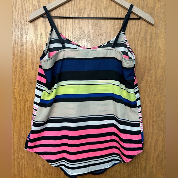 Jessica Simpson tank top multicolor stripes flowy size Small striped pink white - Picture 5 of 16